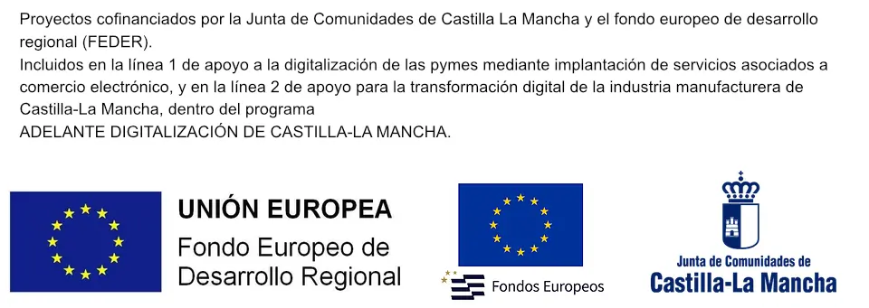 Proyecto cofinanciado por la Junta de Comunidades de Castilla La Mancha y el Fondo Europeo de Desarrollo Regional (FEDER)